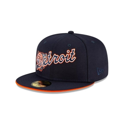 Detroit Tigers Gorra | New Era MLB Double Logo 59fifty Fitted Cap Mexico - Azules